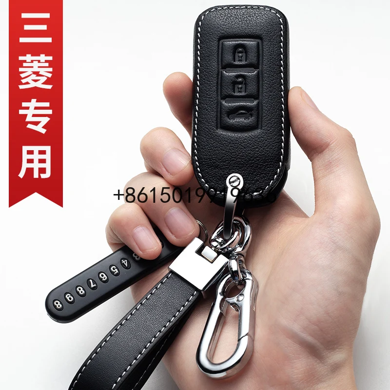 

key case for Mitsubishi Outlander ASX lancer-ex Eclipse Cross 18-19 Smart Key Keyless Remote Entry Fob Case Key Chain