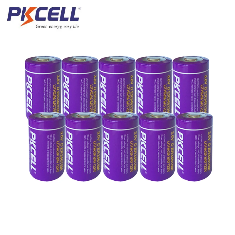 

Литиевые аккумуляторы PKCELL, 3,6 В, 1400 мА ч, Li-SOCl2 (тип питания), 10 шт.