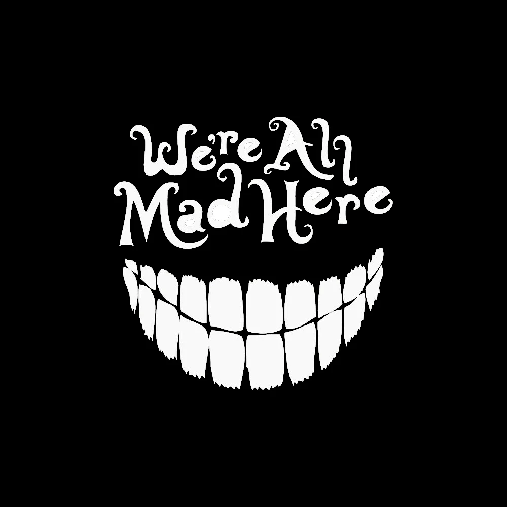 

Модная личность Алиса в стране чудес Чеширский кот автомобильная наклейка, водонепроницаемая наклейка на чехол автомобиля царапины, ПВХ, 15 см * 15 см