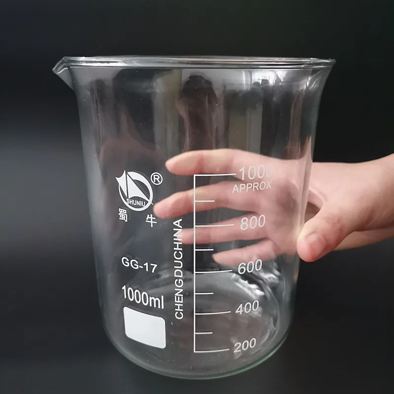 

1pcs High-quality Glass Beaker For Laboratory Glassware, Capacity 1000ml