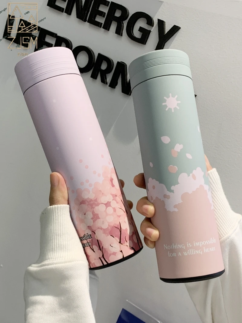 

500Ml New Design Thermal Bottle Stainless Steel Thermos Chinese Style Travel Portable Thermo Cup Straight Vacuum Thermos Bottle