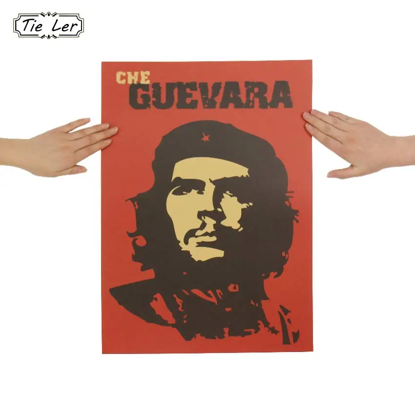 Che Guevara Character Retro Posters Advertising Nostalgic Old Bar Decorative Painting Vintage Wall Sticker 51.5X36cm