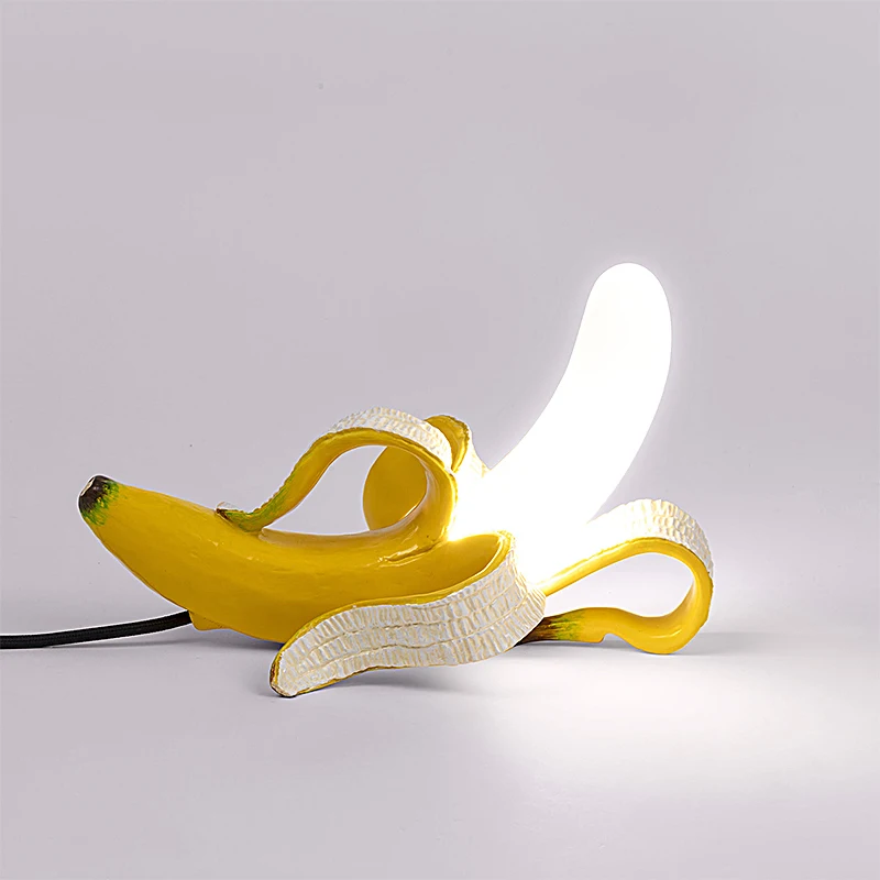 

Полимерный светильник в виде банана, Ночной светильник в стиле арт-деко для гостиной, стеклянная настольная лампа, прикроватная лампа для с...