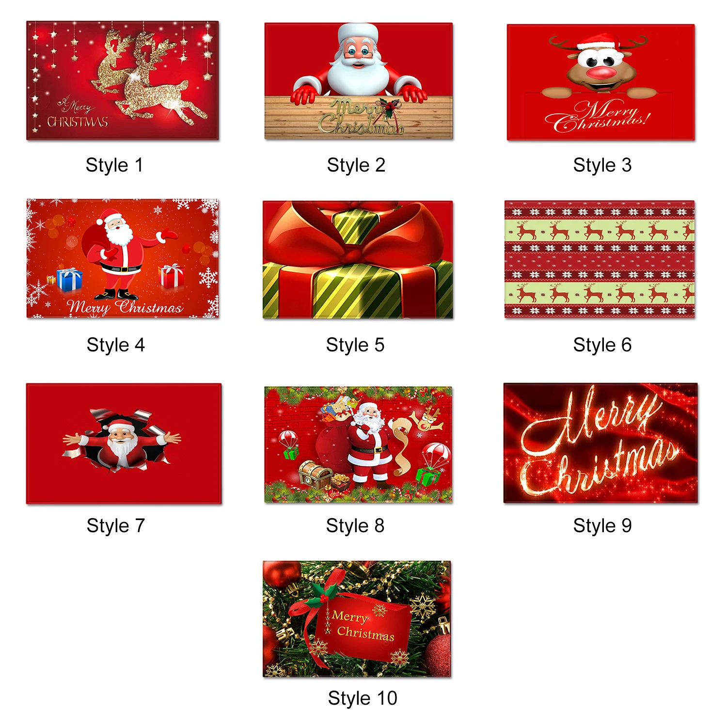 Коврик для прихожей дверной коврик Рождественский двери Санта-Клауса домашний