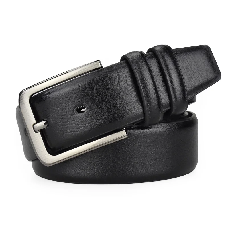 

Мужской ремень из искусственной кожи, классический винтажный ремень с пряжкой с язычком, ремень для джинсов