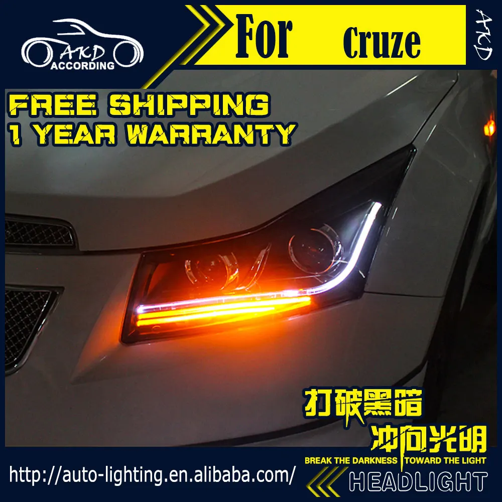 

AKD Car Styling Head Lamp for Chevrolet Cruze Headlights 2009-2015 Cruze LED Headlight DRL D2H Hid LED Turn Signal Bi Xenon Beam