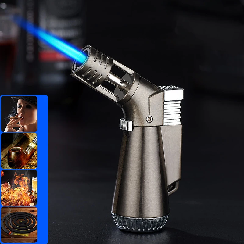 

High Firepower Cigarettes Torch Lighter Spray Gun Turbo Lighters Metal Gas Lighter Jet Blue Flame Accessories Smoking Lighters