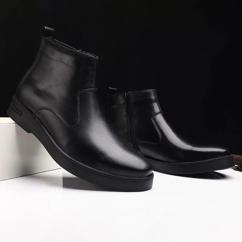 2021 мужские ботинки Челси Модная обувь Классические деловые для взрослых