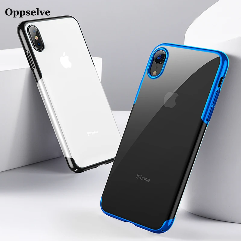 Роскошный чехол с покрытием для iPhone Xs Max Xr X 10 Capinhas мягкий силиконовый из ТПУ 8 7 6 S