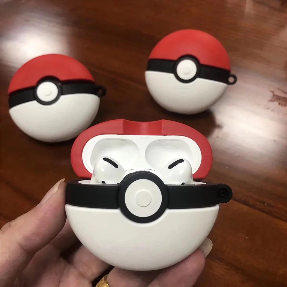 Pokemon Poke Ball дизайн милый силиконовый защитный чехол для зарядки Apple AirPods Pro