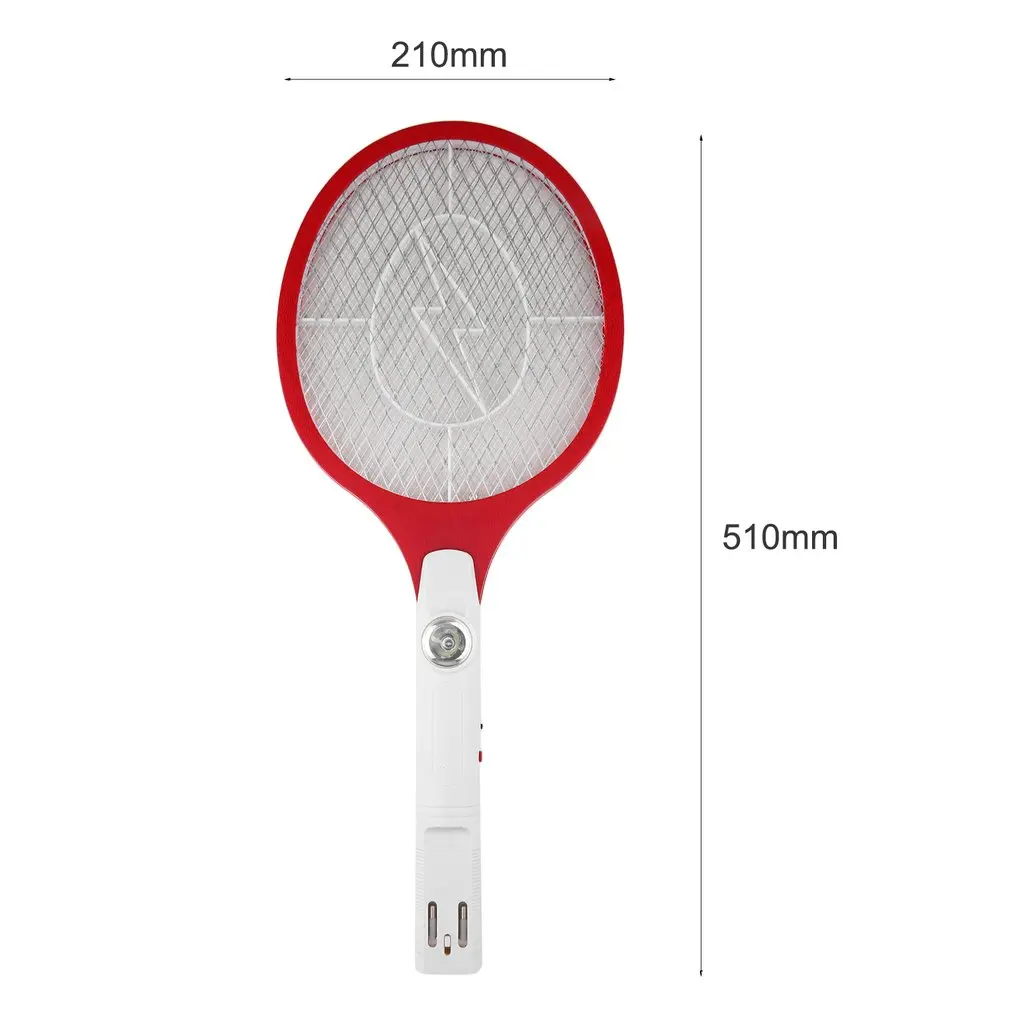 

Hand Mosquito Killer Racket 3-layer Net Rechargeable LED Electric Insect Bug Fly Zapper Swatter Repellent Garden Pest Control
