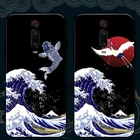 Чехол для Xiaomi POCO M3 Pro, Mi 11, 10T, 9T, F3 Lite, A3 Mix 3, Redmi K40 Ultra, Note 9S, 10, 8, 7, Black Shark 2, с 3d-рисунком карпа