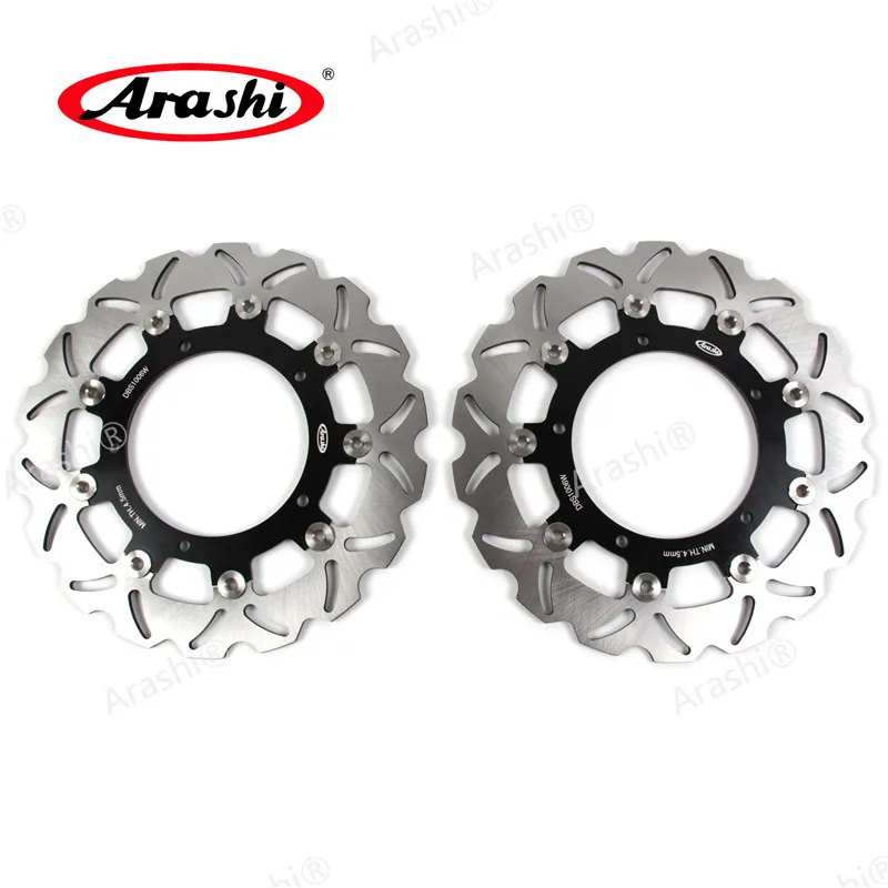 Араши 2 шт. для YAMAHA MT09 TRACER ABS 850 CNC передние тормозные диски MT 09 MT-09 14-15 MT09-ABS MT03 FZ6 XJ6 XJ 6 - Цвет: Черный