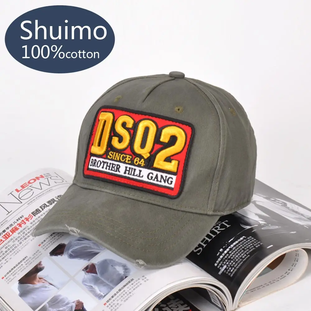 DSQICOND2 бренд DSQ Casquette шапки с однотонным узором шапки с буквами DSQ2 Casquette папа хип-хоп бейсболка Snapback кепки для мужчин и женщин