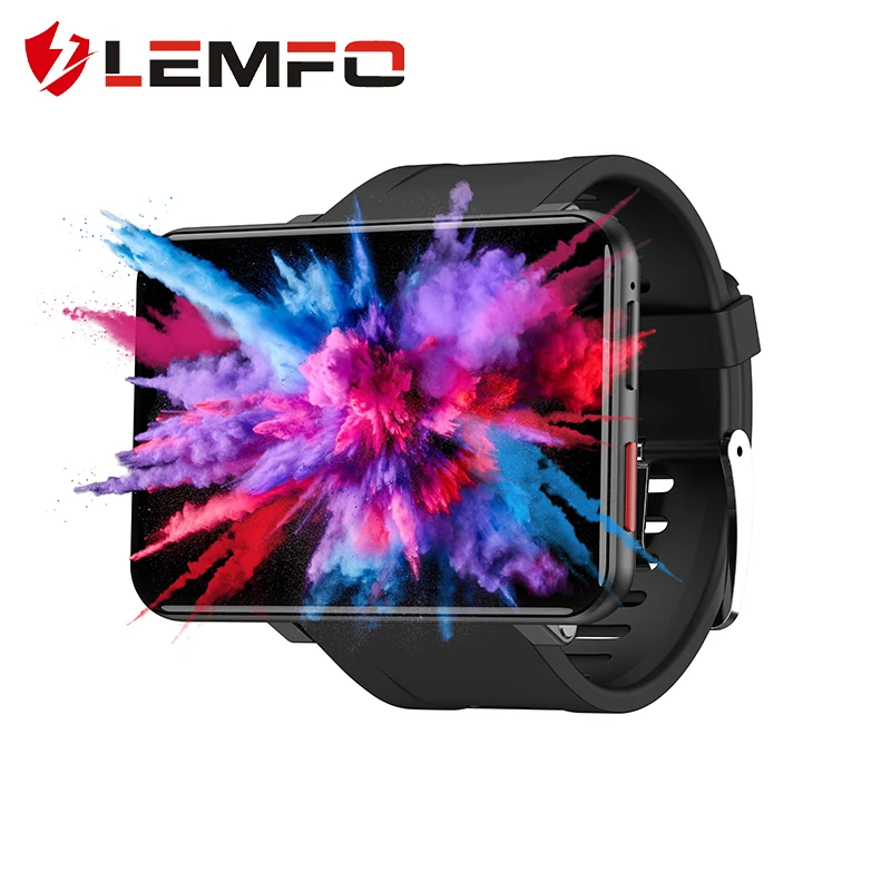 black LEMFO LEM T 2,8" Смарт-часы для мужчин и женщин 4G Smartwatch Android 7,1 с камерой 5 Мп 2700 мАч Смарт-часы gps фитнес-браслет - Цвет: black