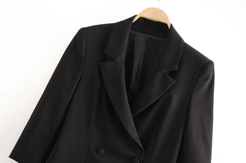 Новинка осени 2019 женское платье с воланами и Пятым рукавом двубортное воротником