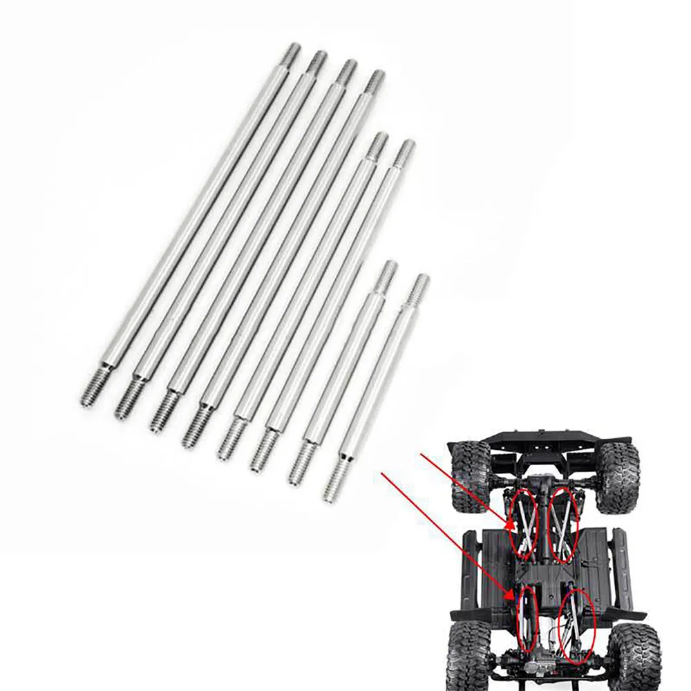 

8 шт. Тяговый стержень из нержавеющей стали 324 колесная база шасси звеньевой стержень для 1/10 Traxxas TRX4 Defender аксессуары для радиоуправляемых авт...