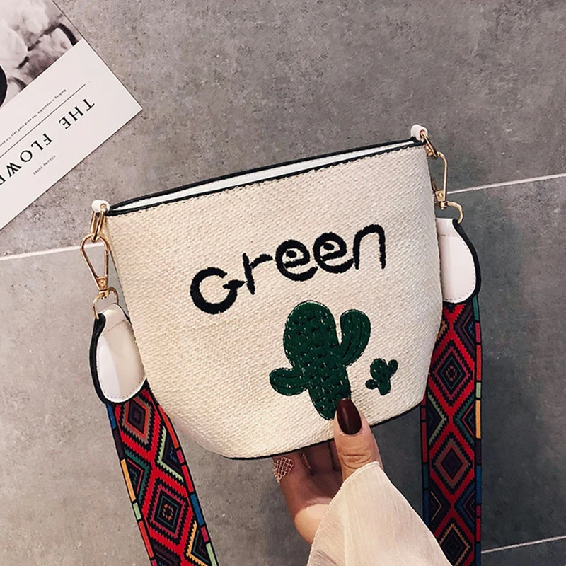 Женская сумка bolsas feminina новая маленькая ведро из соломы с вышивкой женская через