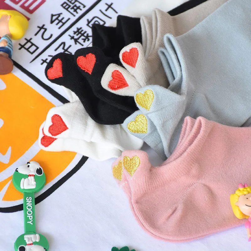 Harajuku женские носки новый мультфильм милый хлопок мода японский любовь улыбка