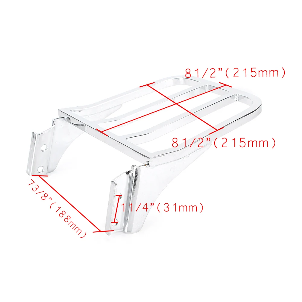 

Chrome Motorcycle Rear Sissy Bar Luggage Rack For Harley-Davidson Sportster XL Dyna Softail FLST FLSTC FLSTSC 883 2004-2017 2016