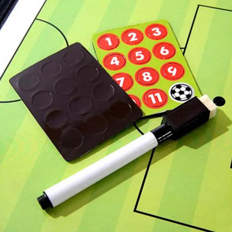 

ABLB--Portable Trainning Assisitant Equipments Football Soccer Tactical Board 2.5 Fold Leather Useful Teaching Board