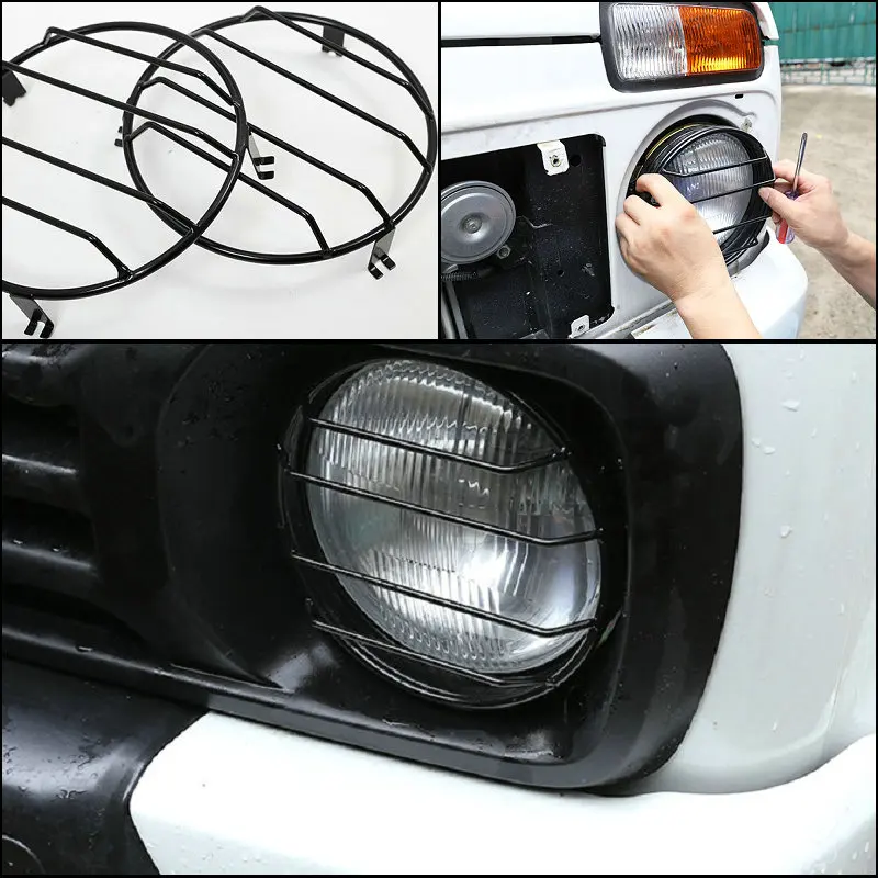 Подходит для Лада Нива Защитный металлический чехол фары 2 шт./компл.|Лепнина