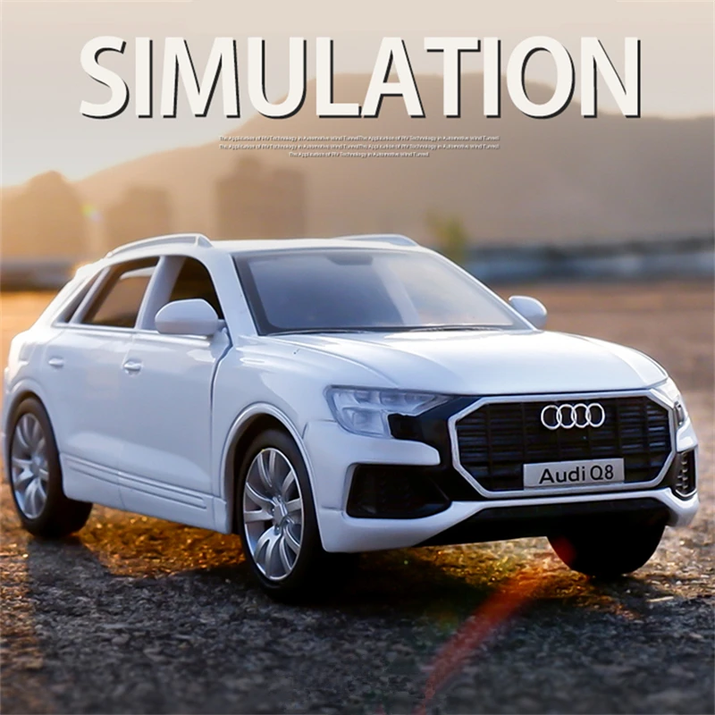 

1/36 AUDI Q8 Alloy Car Model Diecasts High Simulation Metal Toy Car Model Pull Back Door can be opened Collection Childrens Gift