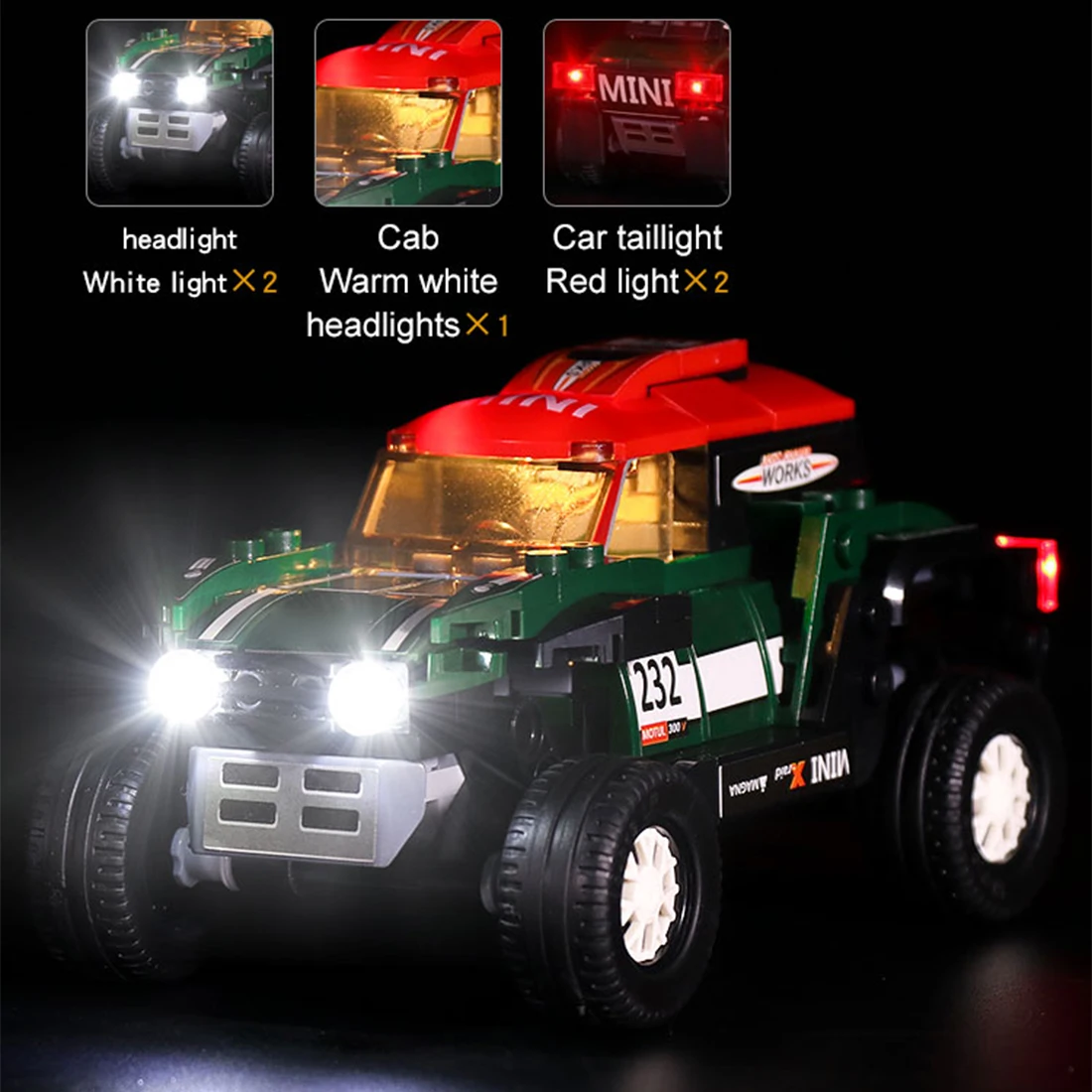 

Button Battery Powered LED Lighting Kit for Speed Champions 1967 (Only LED Light, No Block Kit)