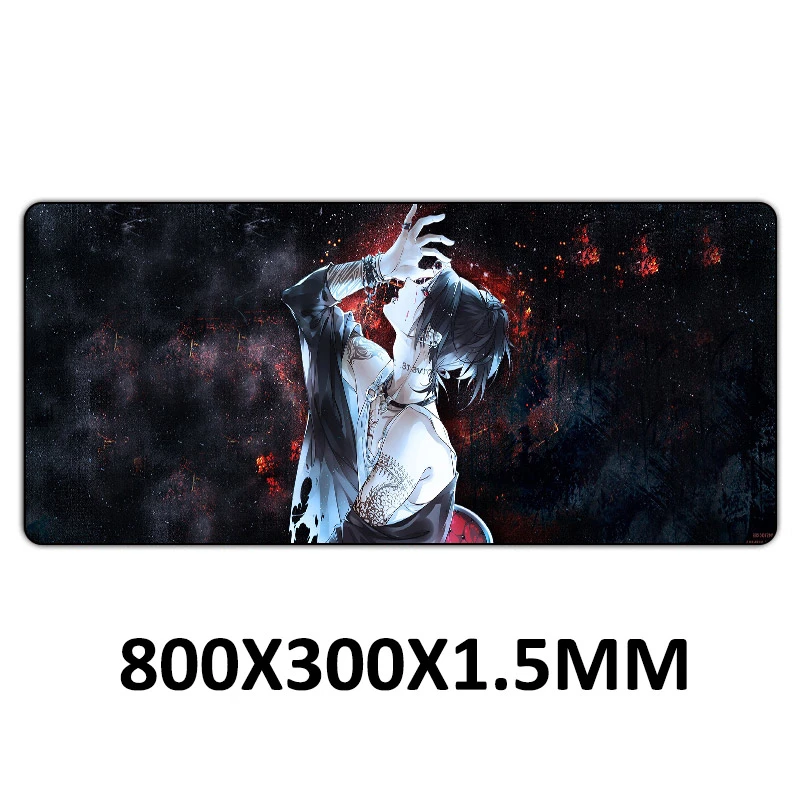 Игровой коврик для мыши 800x300 мм, XL, противоскользящий, с блокировкой скольжения, натуральный каучук, большой игровой коврик для мыши, аниме, для настольного компьютера, ноутбука