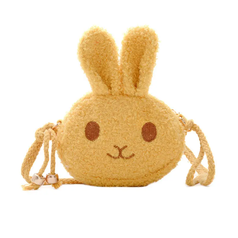 

Plush Children Messenger Bags Kids Kindergarten Shoulder Bags Cute Toddler Crossbody Bags Animal Rabbit Baby Handbag for Girls