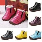 Водонепроницаемые детские ботинки, зимние резиновые ботинки для детей, для девочек и мальчиков, плюшевые ботинки, повседневные теплые детские кроссовки до щиколотки, 2021