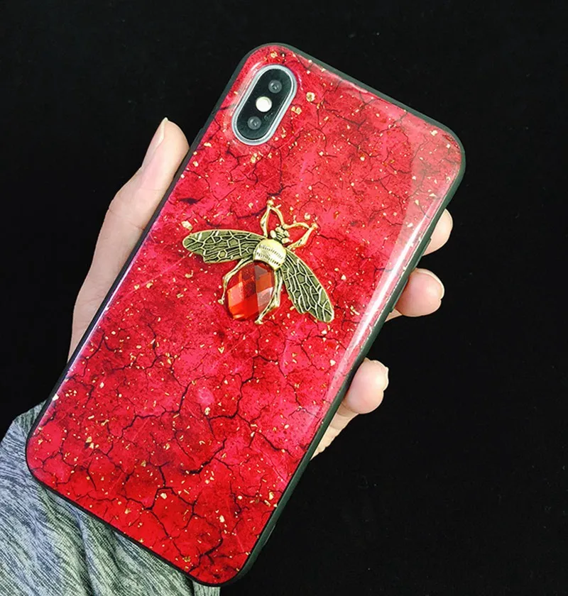 31A Роскошный блестящий чехол для iPhone 11 Pro Max 7 XR, чехол, твердый силиконовый мраморный чехол для iPhone XR XS Max 6 6s 8 Plus Caes Cover - Цвет: 31A
