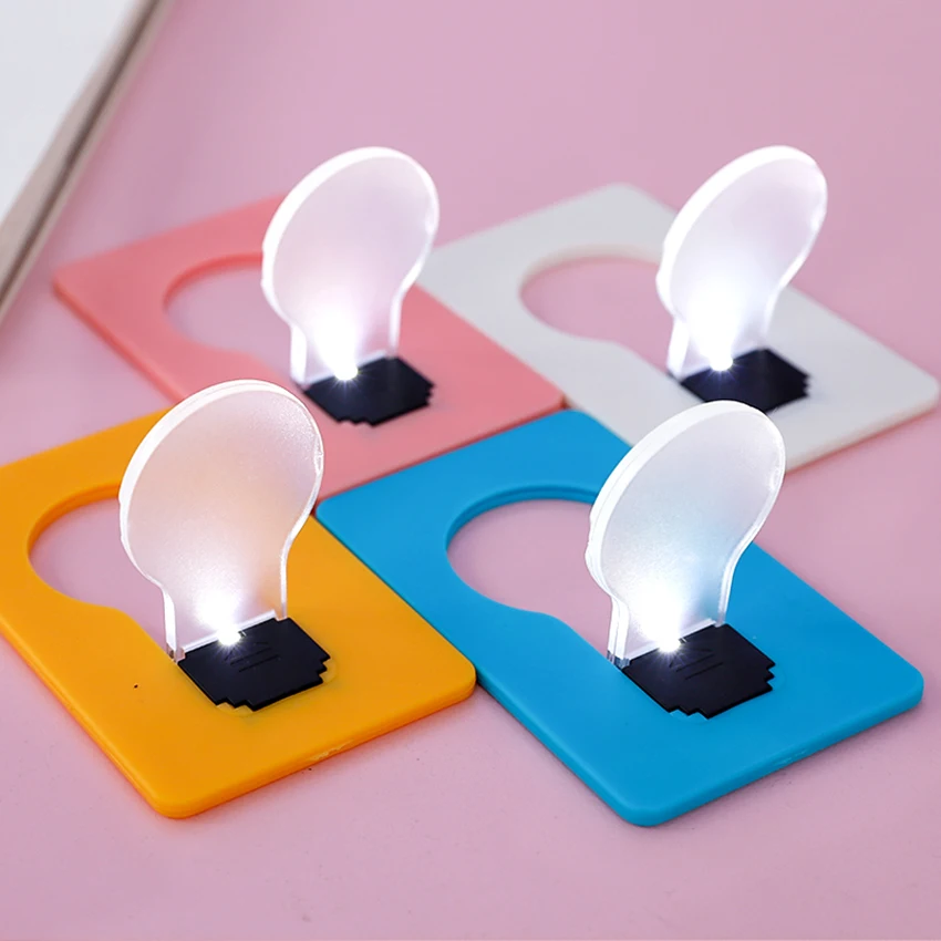 

Portable Card Shape Night Light Ultra-Thin Card Light Creative Led Energy Saving Lamp Battery Wallet Pocket Bedroom Card Lamp