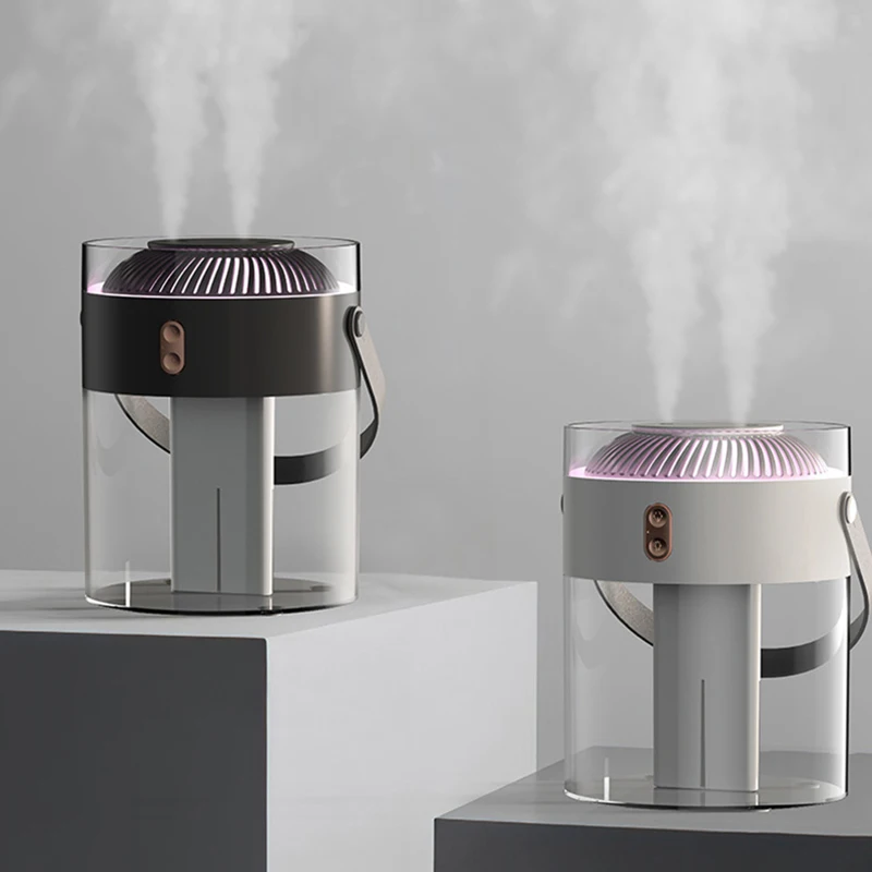 

2021 New Ultrasonic Nano Air Humidifier Diffuser 2.6L Large Capacity Portable Double Spray Mist Top Filling with Colorful Light