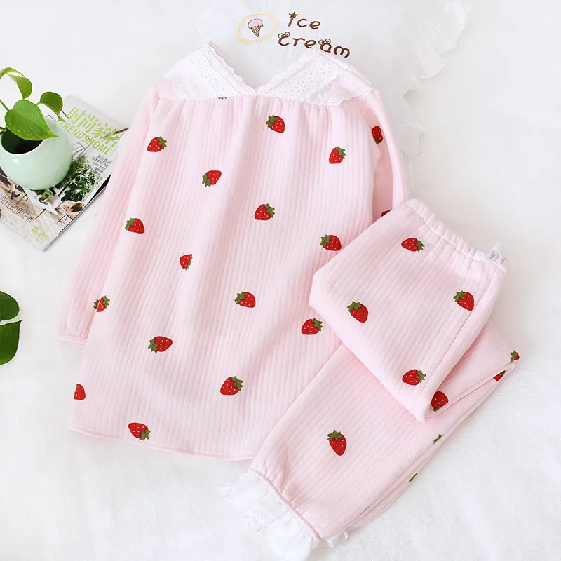 Fdfklak розовая пижама для беременных зимняя Пижама 2 шт. новая осенняя Хлопковая