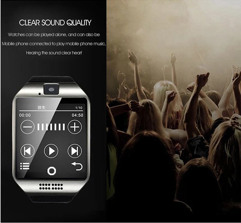 Умные часы с камерой мужские модные Bluetooth Smartwatch SIM TF слот для карты фитнес трекер