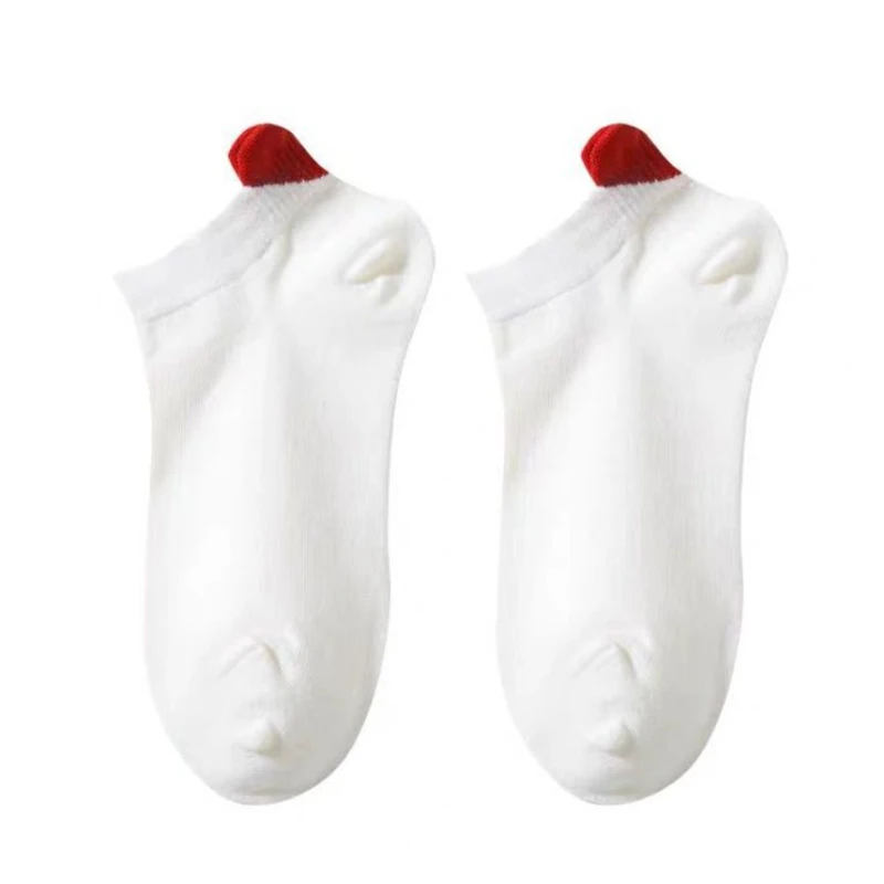 

Women Cute Heart Knit Low Cut Cotton Socks Ankle Casual Short Socks Fashion