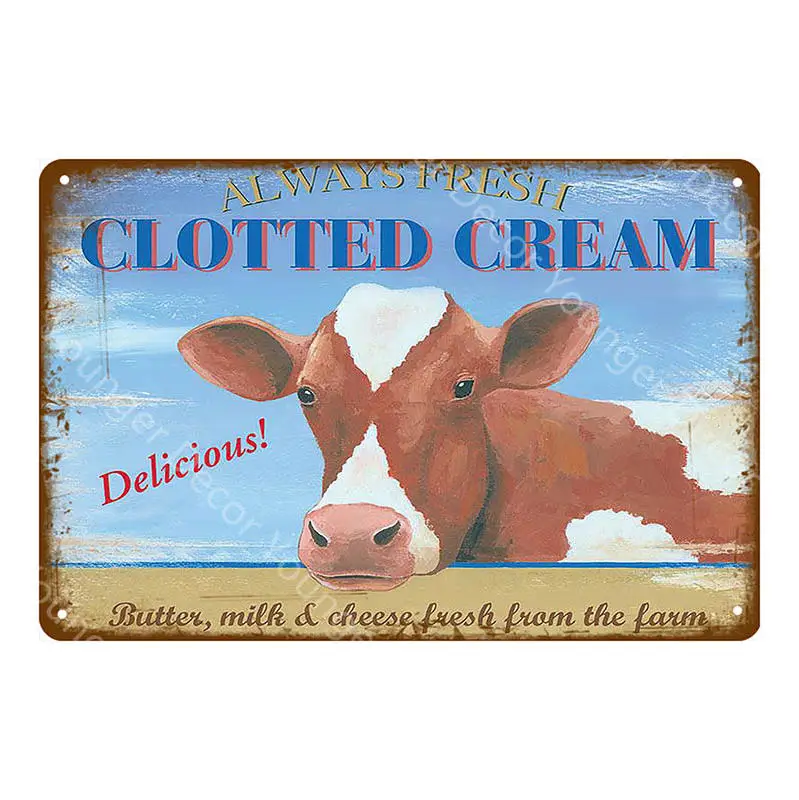 YD7890BI Fresh Eggs Black Grouse Metal Signs Beef Cow Chicken Meat Collection Poster Vintage Wall Painting Craft Farm House Decor YI-164 - Цвет: YD7890BI