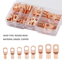 60pcsbox electrical wire ring connectors assorted car copper tube lug battery starter cable welding crimp terminals kit