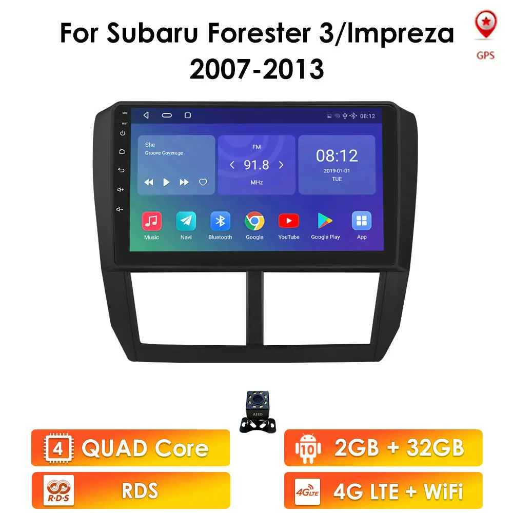 Автомагнитола 2 Din на Android 4G + Wi Fi мультимедиа GPS стерео для Subaru Forester 3 Impreza 2007 2013