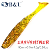 bu 90mm easy shiner soft lures silicone bait goods for fishing sea fishing pva swimbait wobblers artificial tackle