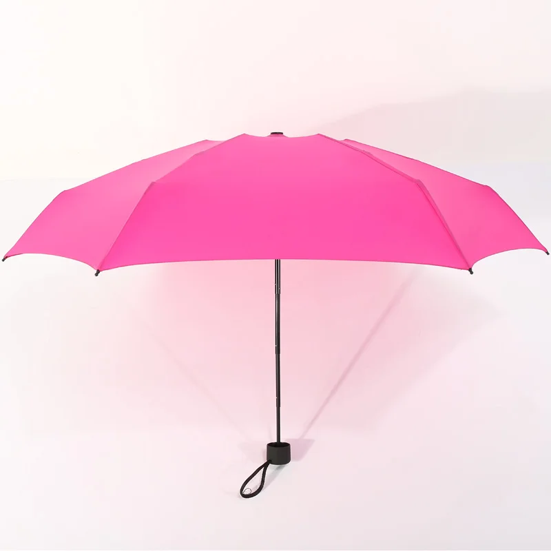 Rose red Маленький мини-зонт с карманами, защита от УФ-лучей, 180 г, непромокаемый Водонепроницаемый солнцезащитный зонт, удобный для девочек, одежда для путешествий, кукольная детская одежда - Цвет: Rose red