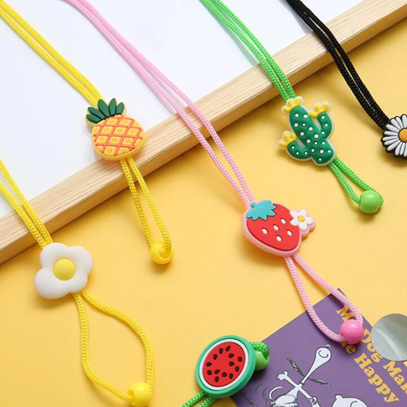 

1pc Cute Cartoon Dinosaur/Football/Mermaid Face Mask Holder Rop Mask Lanyard Adjustable Mask Hanging Hook Eyeglasses Chain Kids