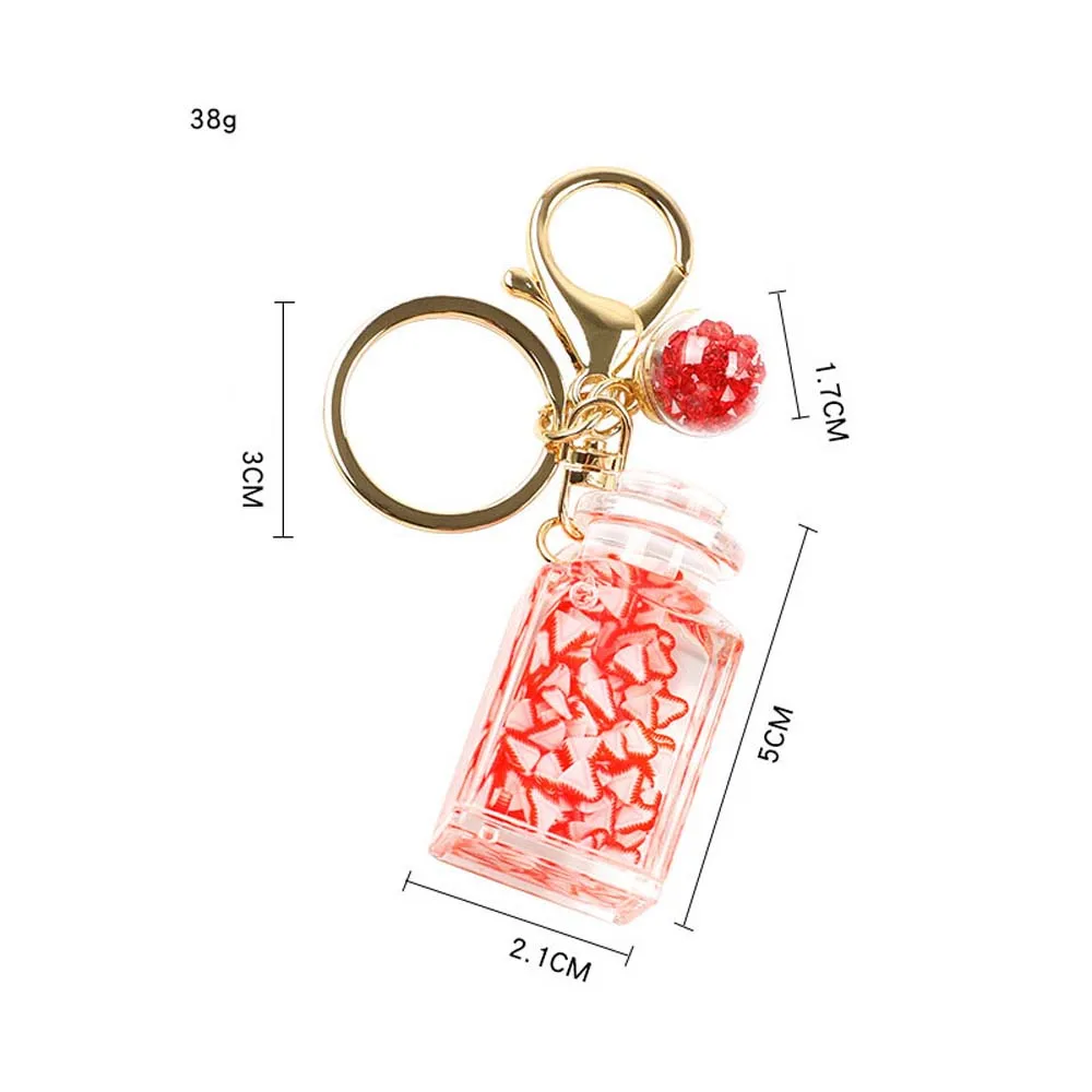 

1Pc Hot Creative Popsicle Glitter Key Chain Quicksand Keychain Liquid Floating Fruit Keyring Backpack Pendant Gift For Women