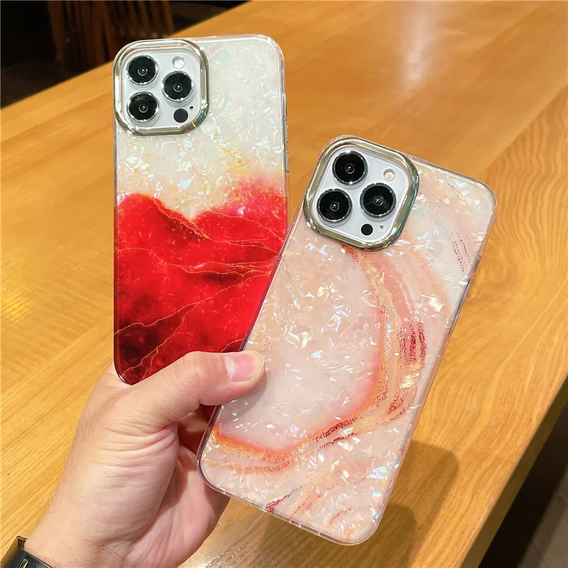 

Gorgeous Gradient Marble Pattern Clear Phone Case For iPhone 13 12 11 Pro Max 7 8 Plus XR XS Max SE Soft Colour Full Cover Shell