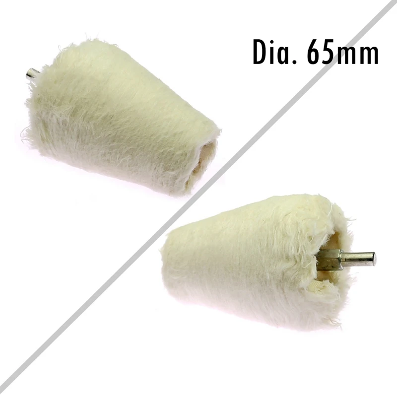 65mm white Taper 1 шт. сверло для полировки хлопка Полировка Швабра колесо для ювелирных изделий Дерево Стекло Металл мелкая зеркальная полировка - Цвет: 65mm white Taper