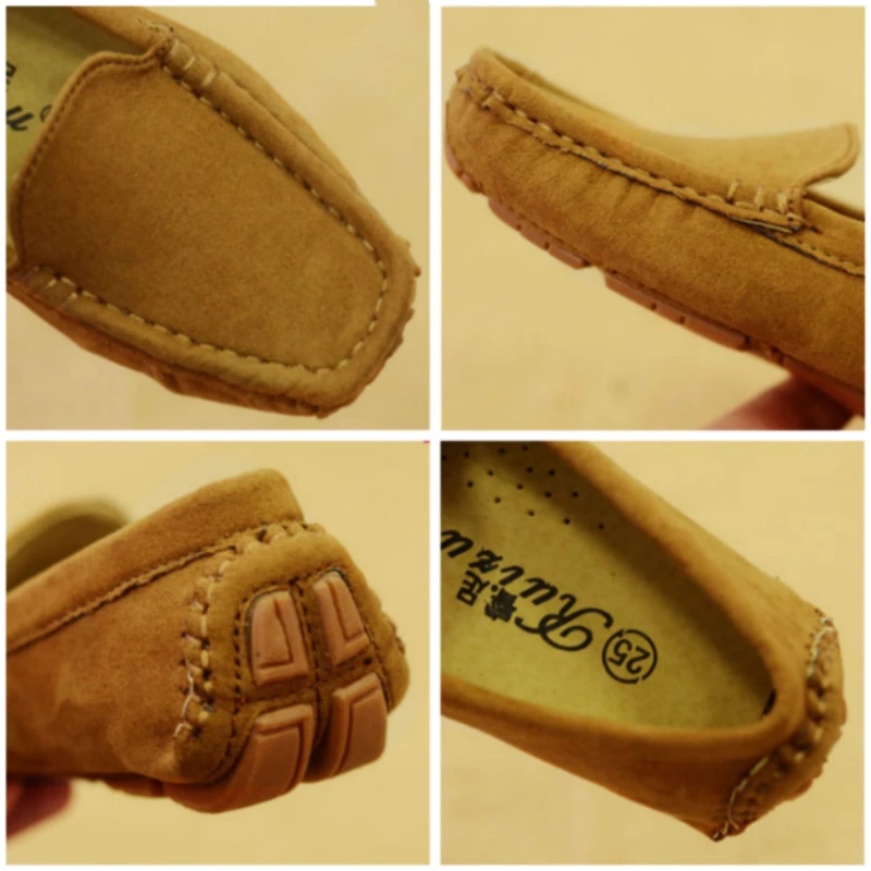 Кроссовки детские из нубука на плоской подошве разноцветные размера плюс |