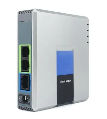 Новинка сетевой адаптер LINKSYS для телефона SIP VOIP Linksys PAP2T два телефонных порта -