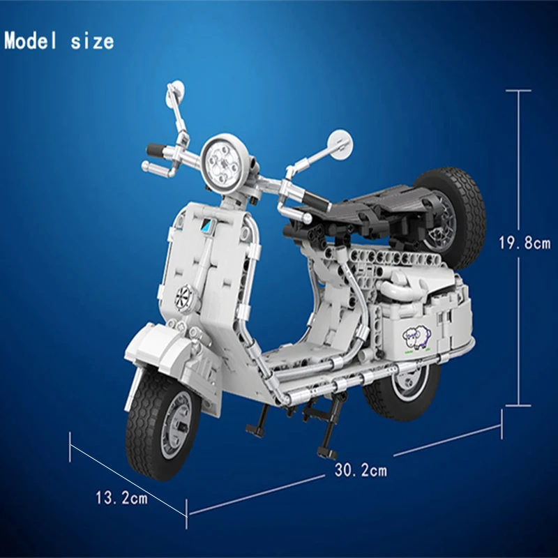 

MOC City Creator Scooter Motorcycle 594pcs High-tech DIY Building Blocks Bricks educational Toys For Children Birthday Gifts