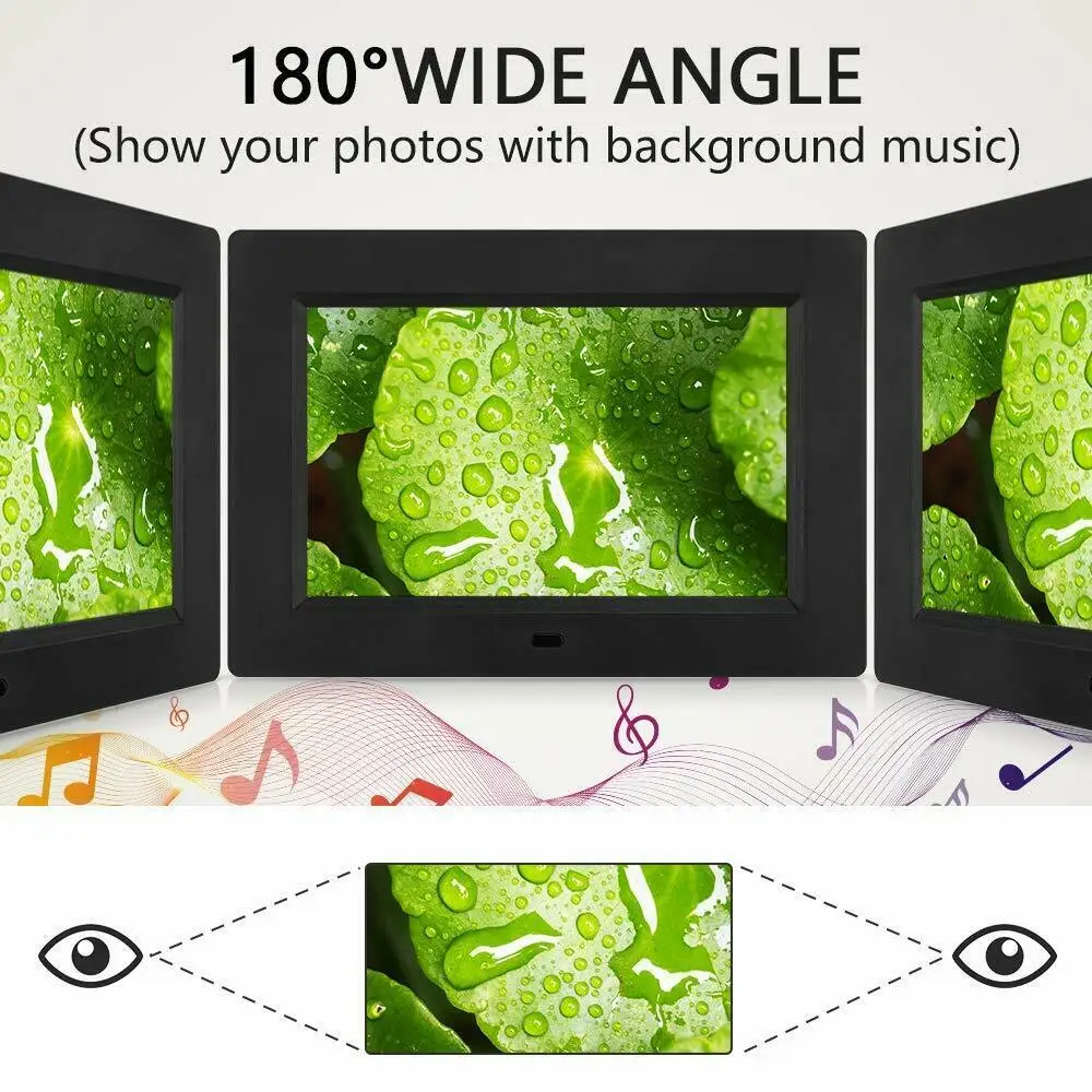 7 дюймовая цифровая фоторамка Full HD IPS дисплей 180 ° угол обзора